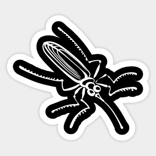 White long nose bug Sticker